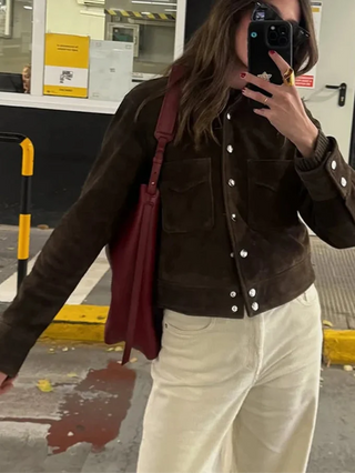 Edda - Jacke in Wildlederoptik