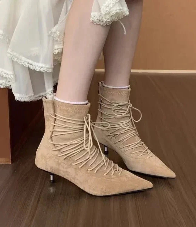 Beate - Velours-Stiefeletten
