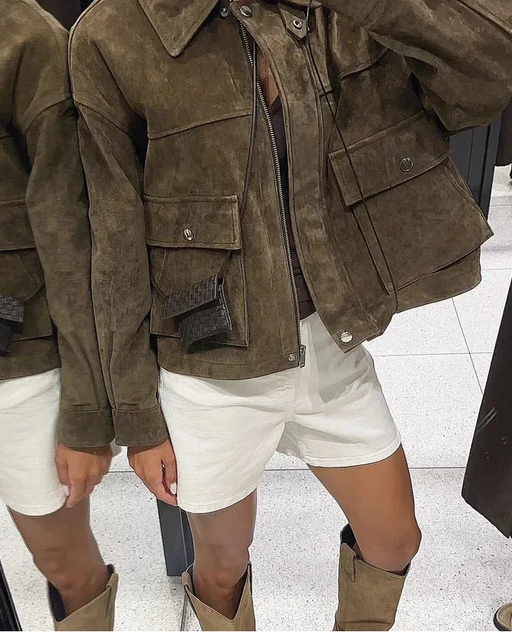 Christine - Jacke in Wildlederoptik