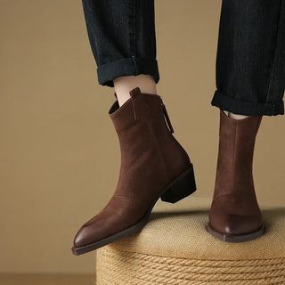 Brigitte - Velours-Stiefeletten