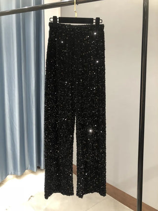 Svenja - Weite Paillettenhose