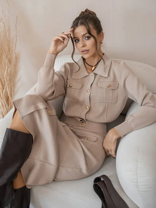 Johanna - Lockeres Set mit Hemdbluse