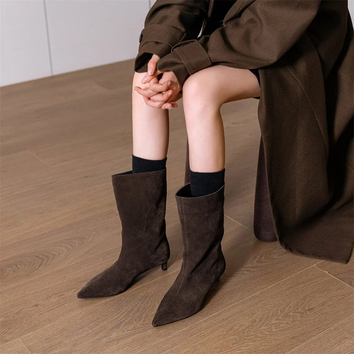Hilde - Velours-Stiefeletten