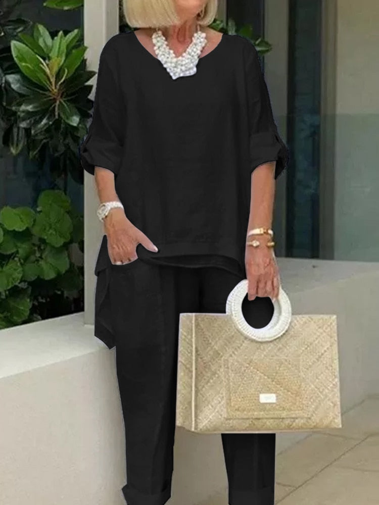 Diana - Baumwollset mit weiter Hose