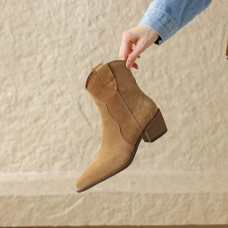 Edda - Velours-Stiefeletten