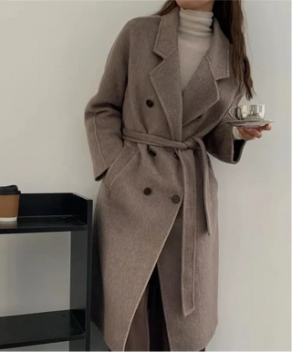 Angelika - Zweireihiger Wollmantel