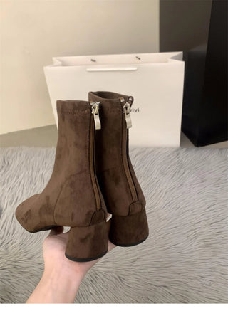 Leila - Stiefeletten in Wildlederoptik