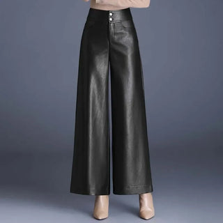 Lene - Weite Kunstlederhose