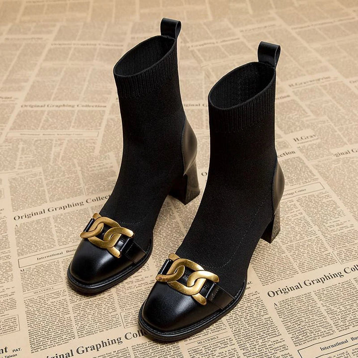 Regina - Strick-Stiefeletten
