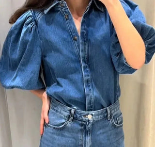 Eva - Denim-Bluse