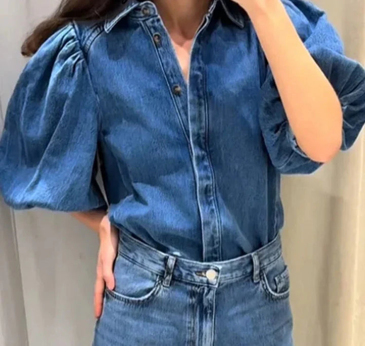 Eva - Denim-Bluse