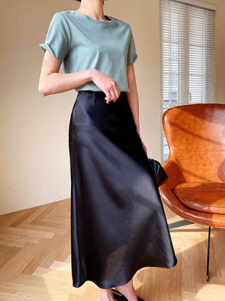 Elin - Satin-Midirock