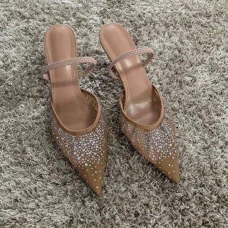 Renate - Mesh-Pumps mit Strass