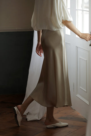 Elin - Satin-Midirock
