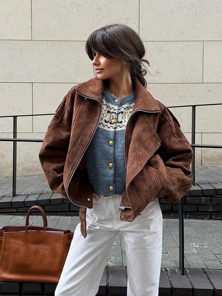 Malia - Jacke in Wildlederoptik