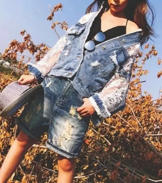 Brigitte - Bestickte Jeansjacke