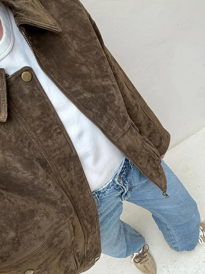 Veronika - Jacke in Wildlederoptik