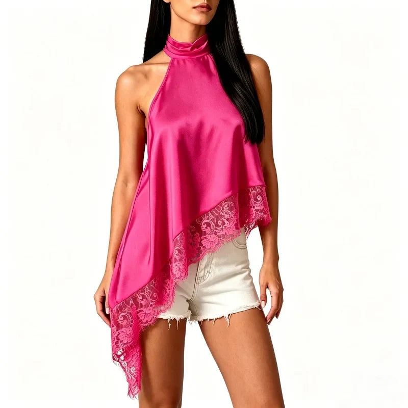 Liesel - Satin-Spitzen-Top