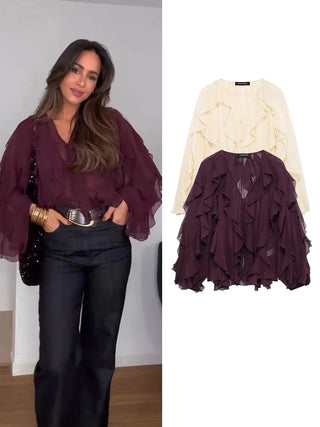 Hilde - Chiffonbluse