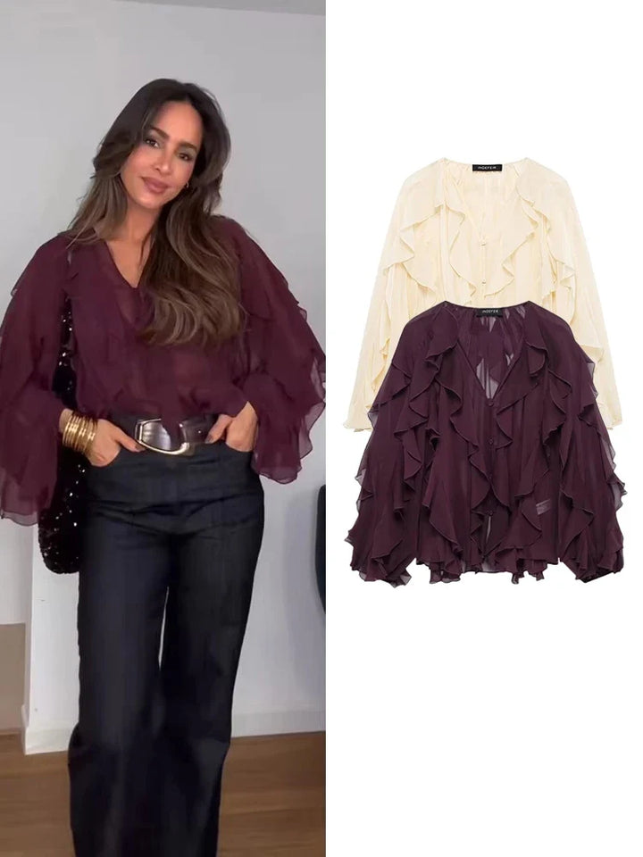Hilde - Chiffonbluse