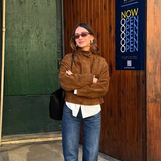 Monika - Jacke in Wildlederoptik
