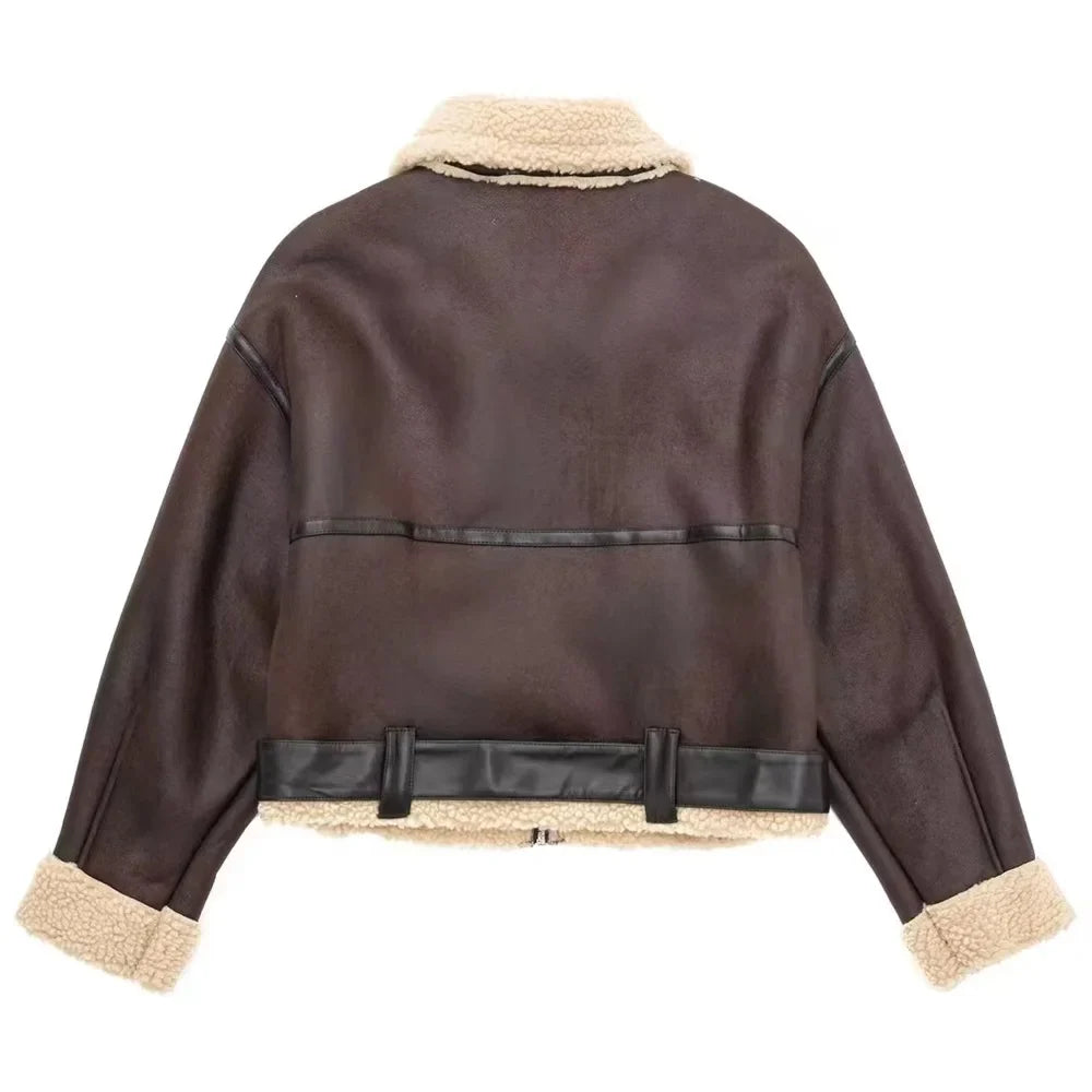 Charlotte - Lammfelljacke