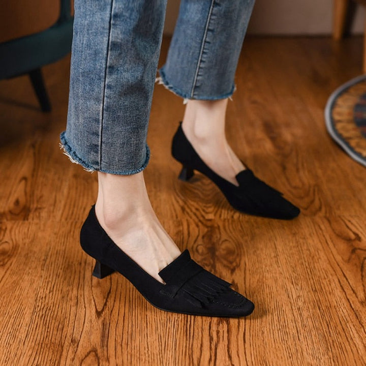 Marina - Lederslipper mit Absatz