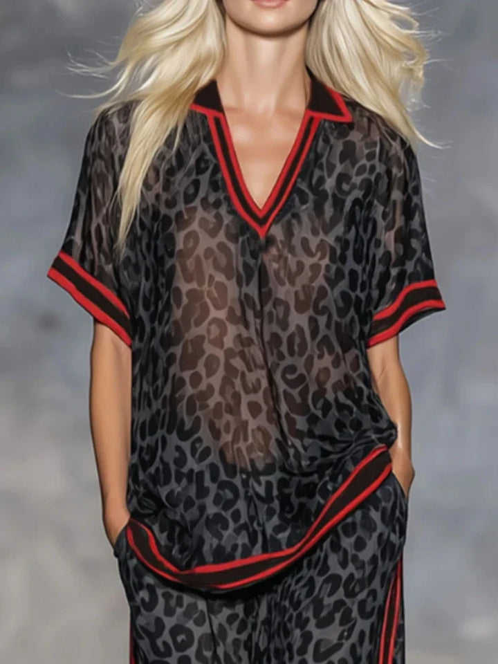 Lina - Chiffon-Set mit weiter Hose