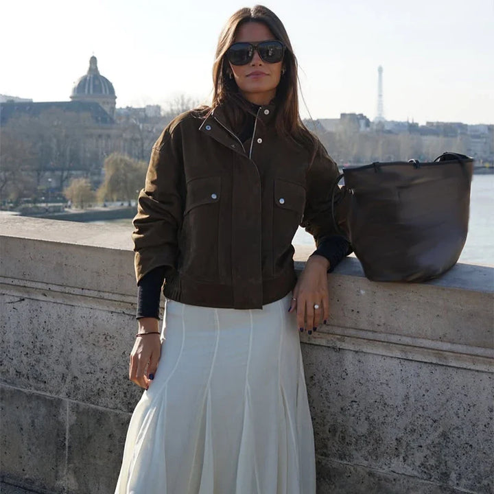 Monika - Jacke in Wildlederoptik