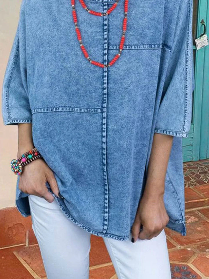 Alma - Denim-Bluse