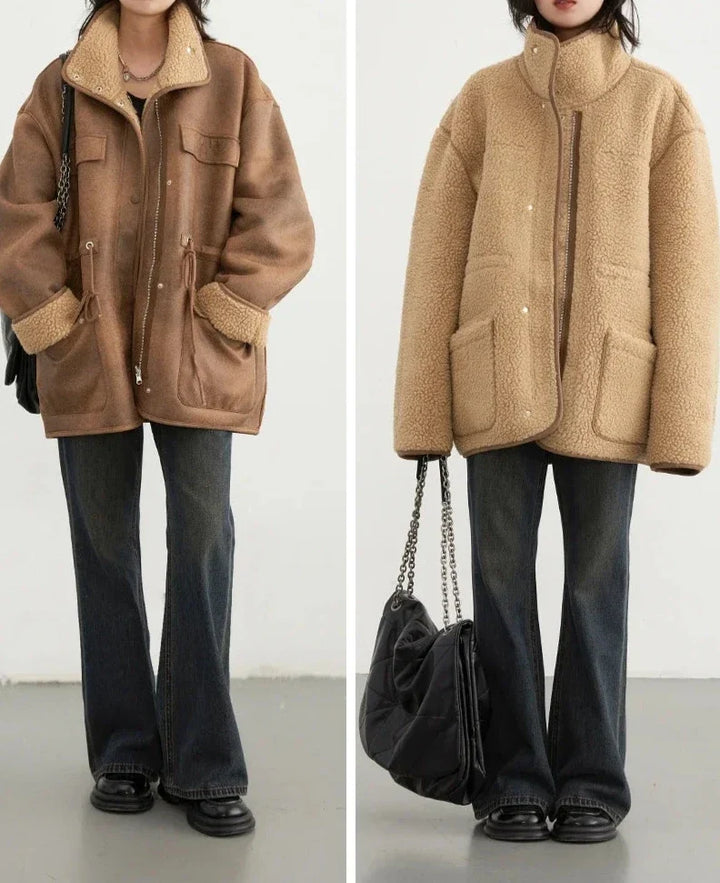 Svenja - Oversized Velours-Jacke