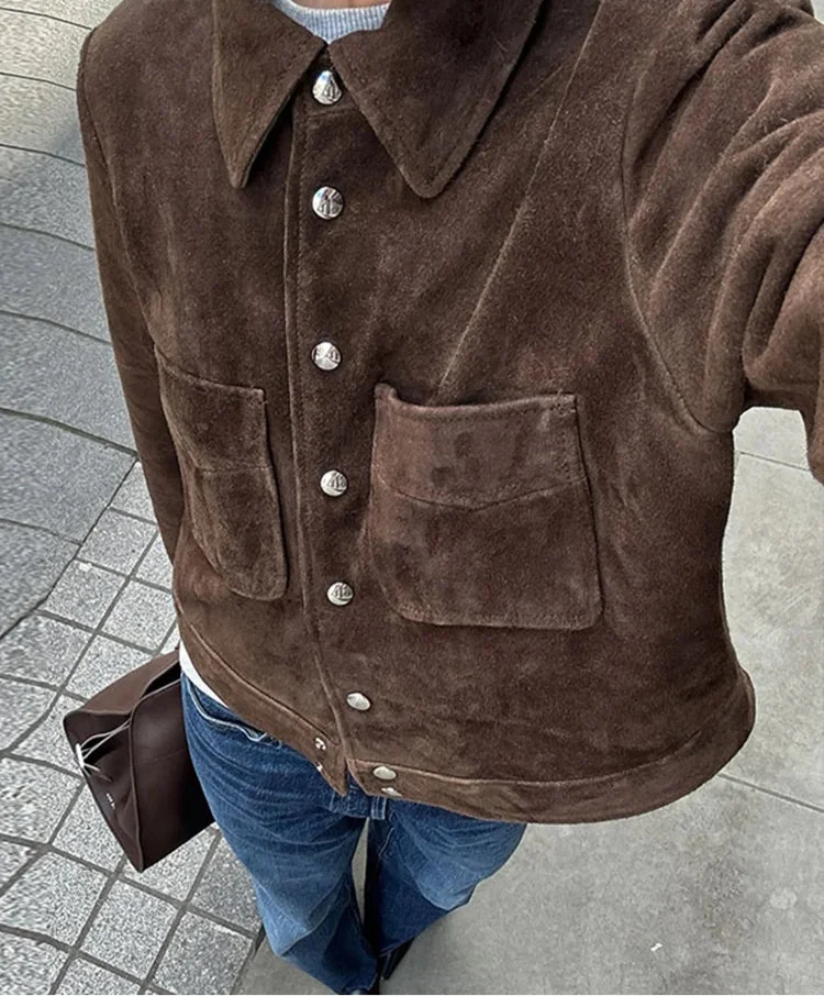 Edda - Jacke in Wildlederoptik