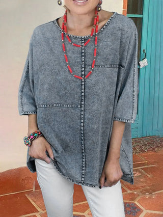 Alma - Denim-Bluse