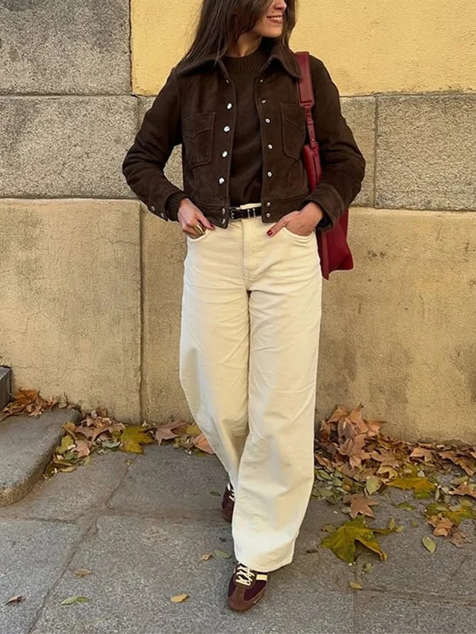 Edda - Jacke in Wildlederoptik