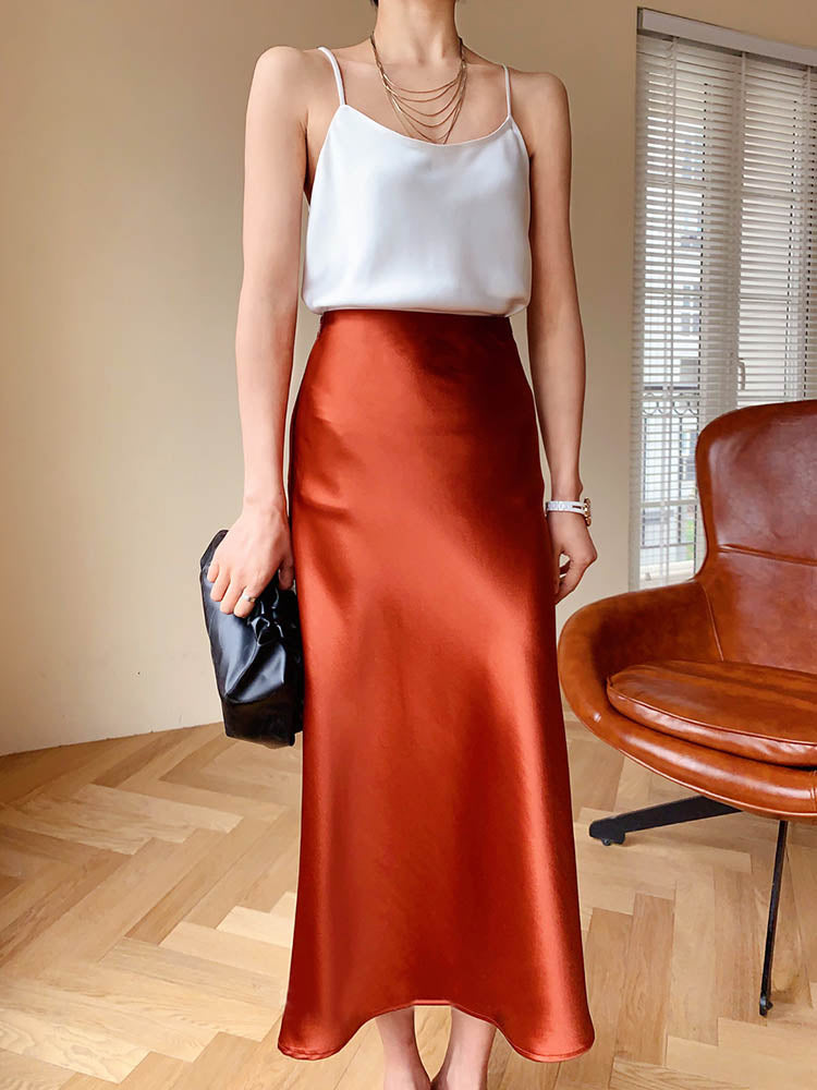 Elin - Satin-Midirock