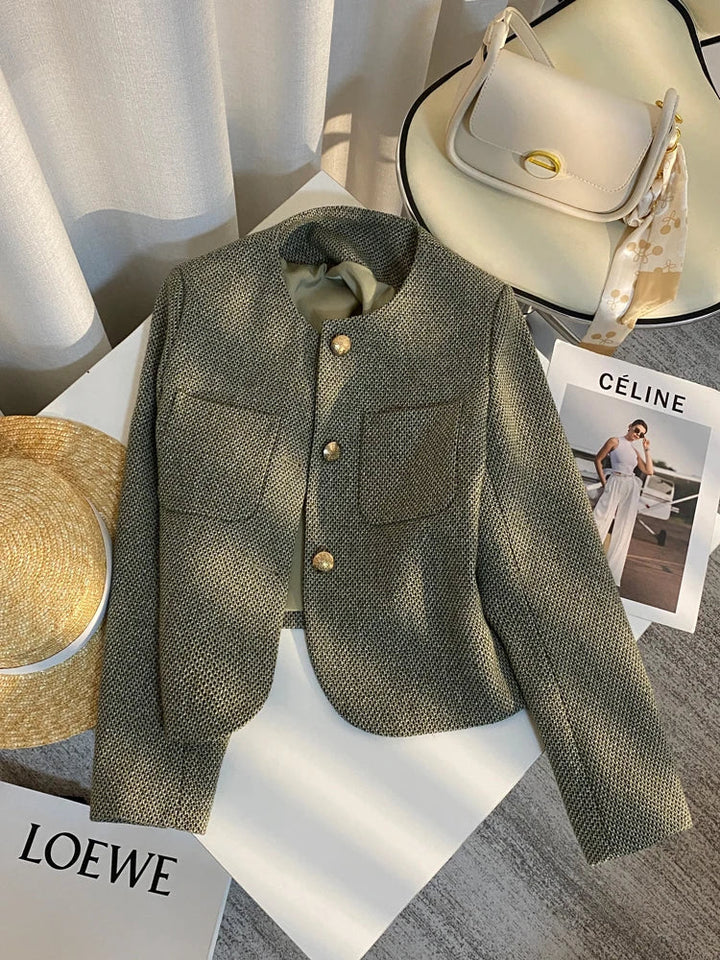 Pia - Jacke mit Rundhals