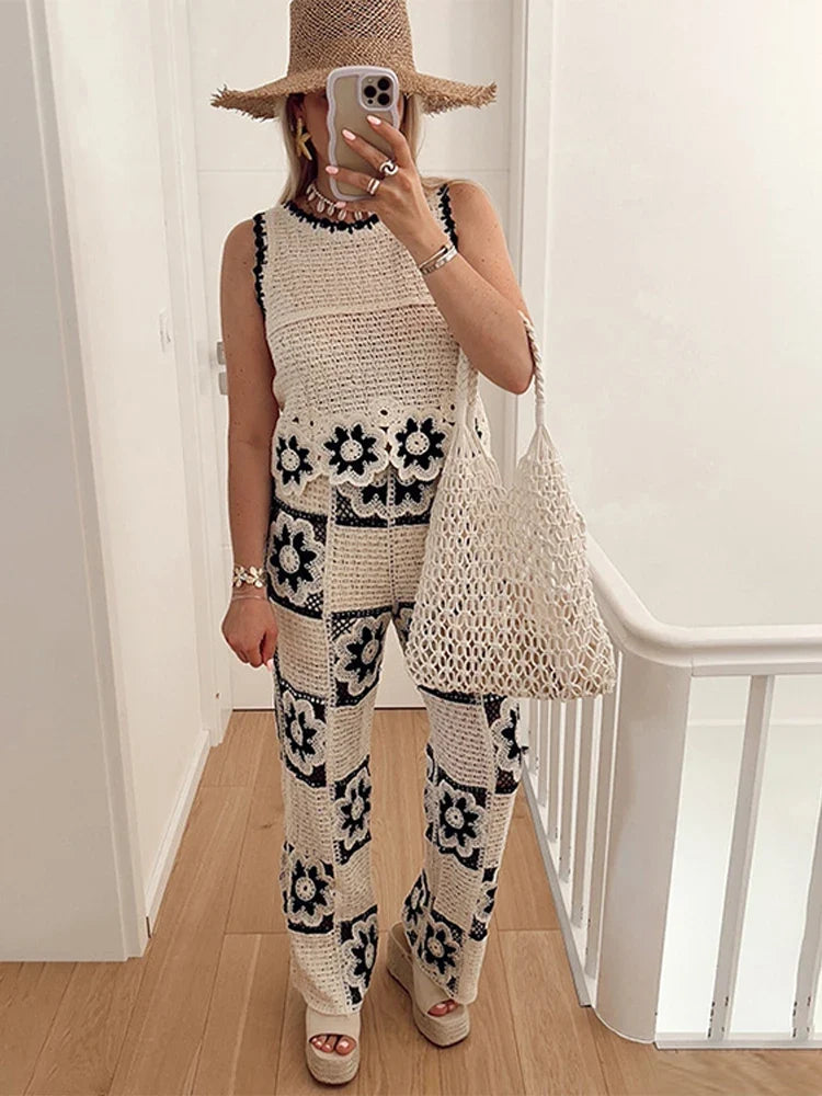 Verena - Strickset mit weiter Hose