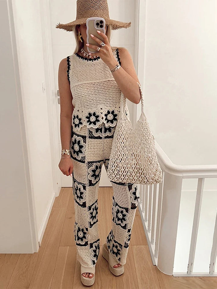 Verena - Strickset mit weiter Hose