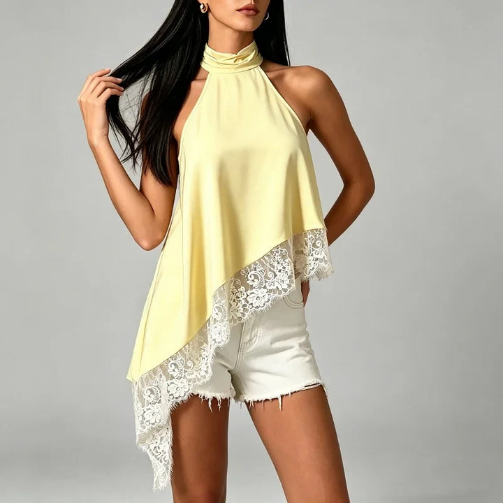 Liesel - Satin-Spitzen-Top