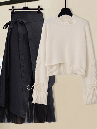 Valerie - Pullover mit Mesh-Rock