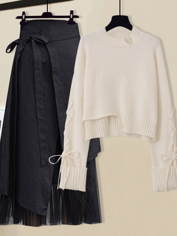 Valerie - Pullover mit Mesh-Rock