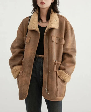 Svenja - Oversized Velours-Jacke