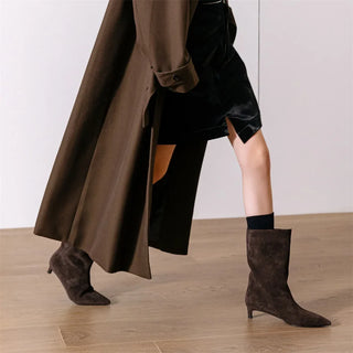 Hilde - Velours-Stiefeletten