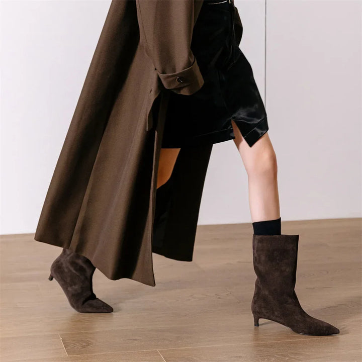 Hilde - Velours-Stiefeletten