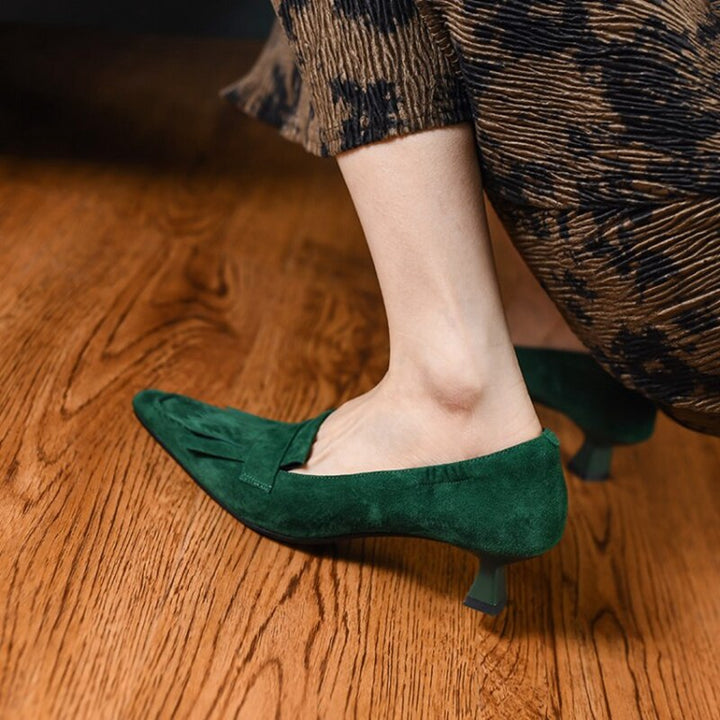 Marina - Lederslipper mit Absatz