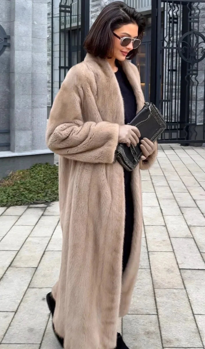 Heike - Kunstfellmantel