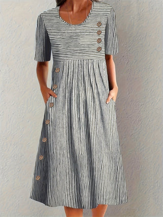 Ricarda - Gestreiftes Midikleid
