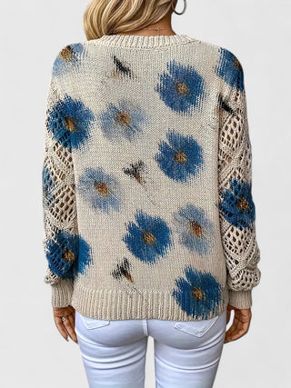 Britta - Langarmshirt mit Blumen