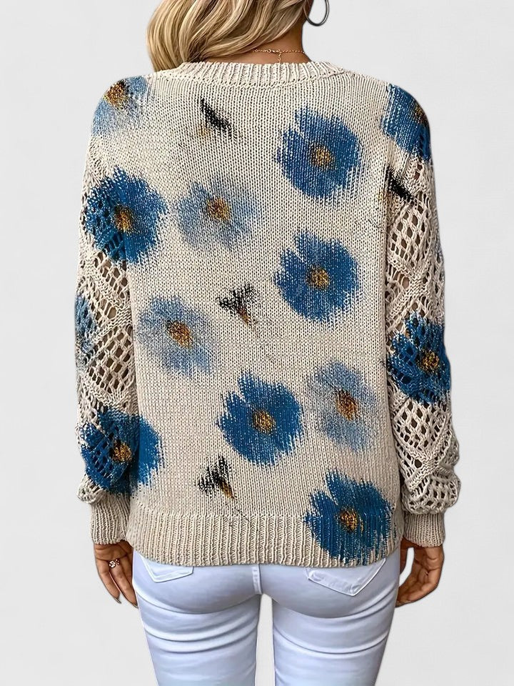 Britta - Langarmshirt mit Blumen