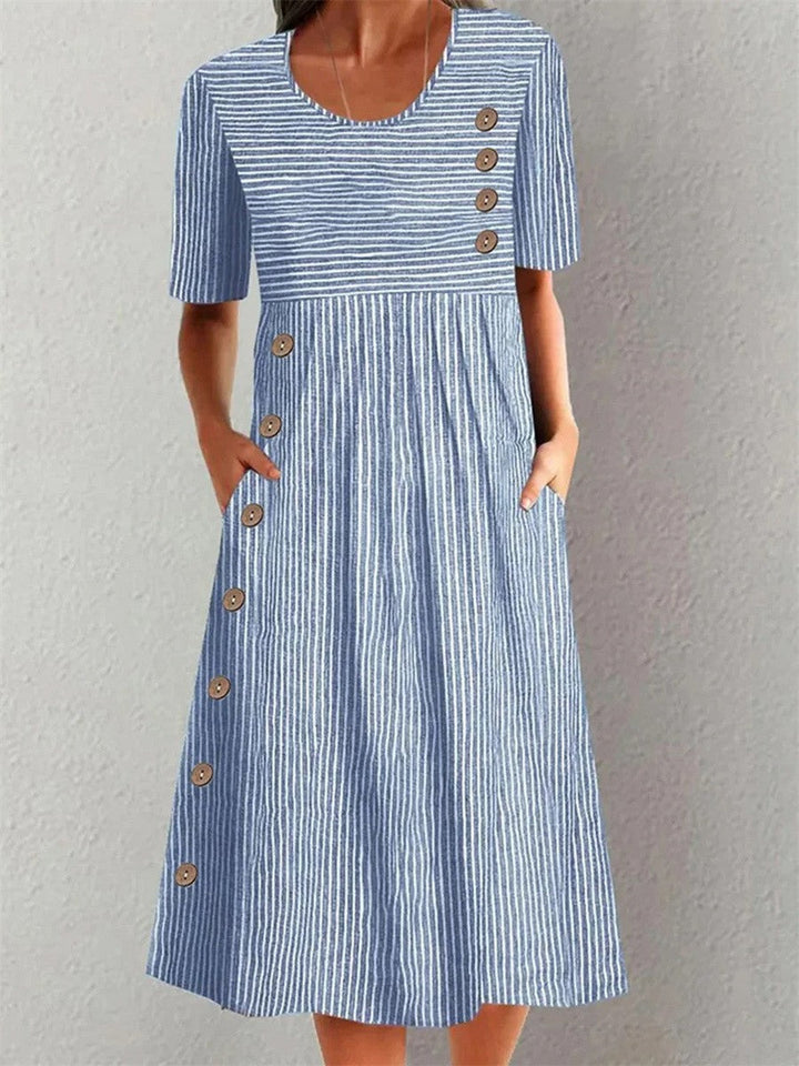 Ricarda - Gestreiftes Midikleid